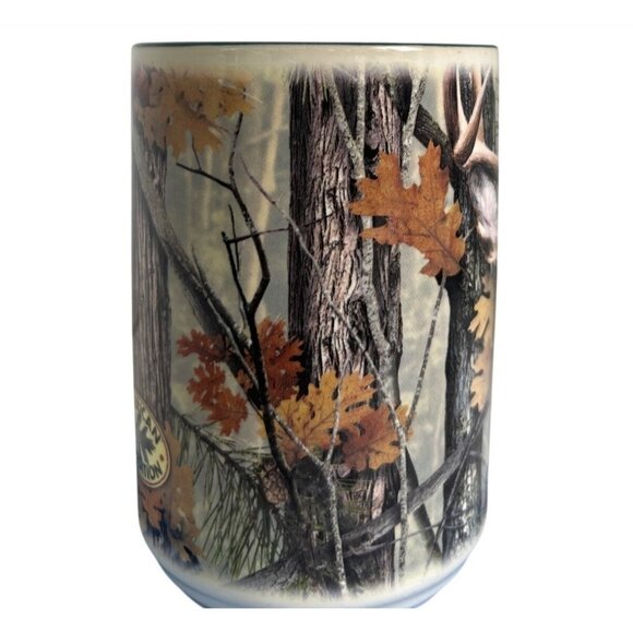 American Expedition Deer Forest Ceramic Coffee Mug 16 Oz Green Interior Hunting - Picture 3 of 9